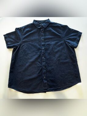Banana Republic Navy Linen Slim-Fit Shirt